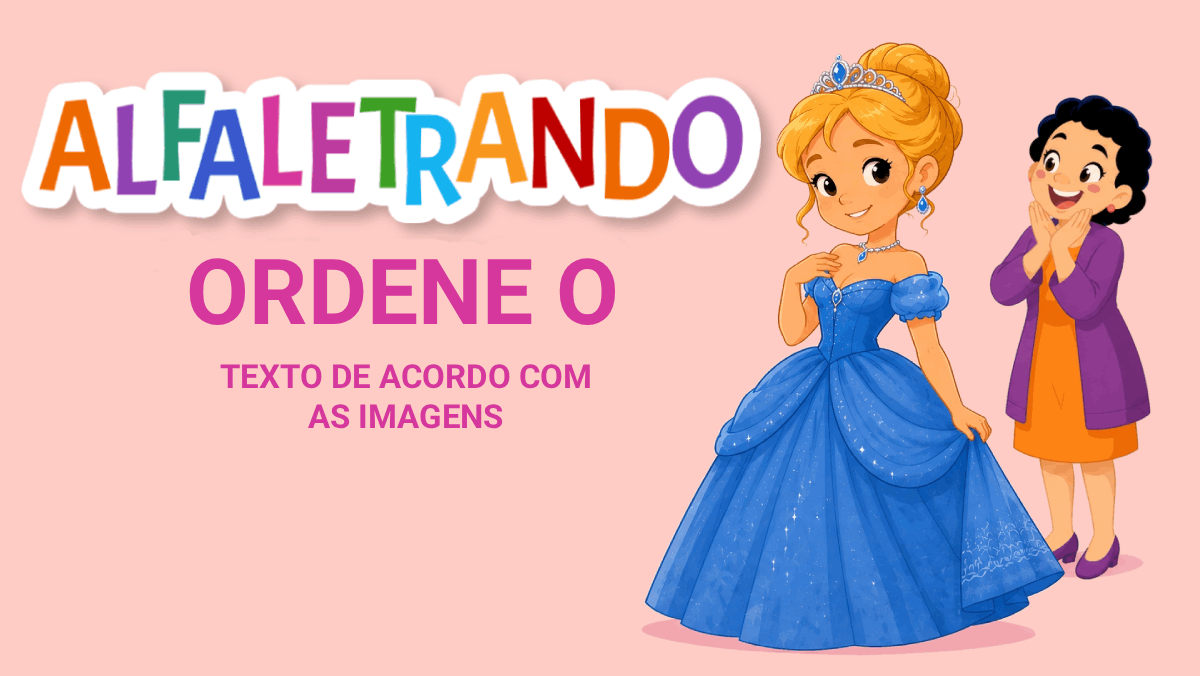 Ordene o texto de acordo com as imagens